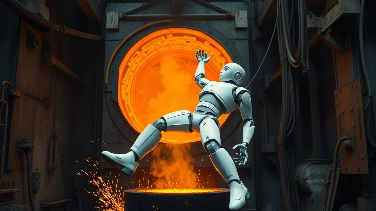 Figure topi roboty F.02 w fińskim piecu łukowym